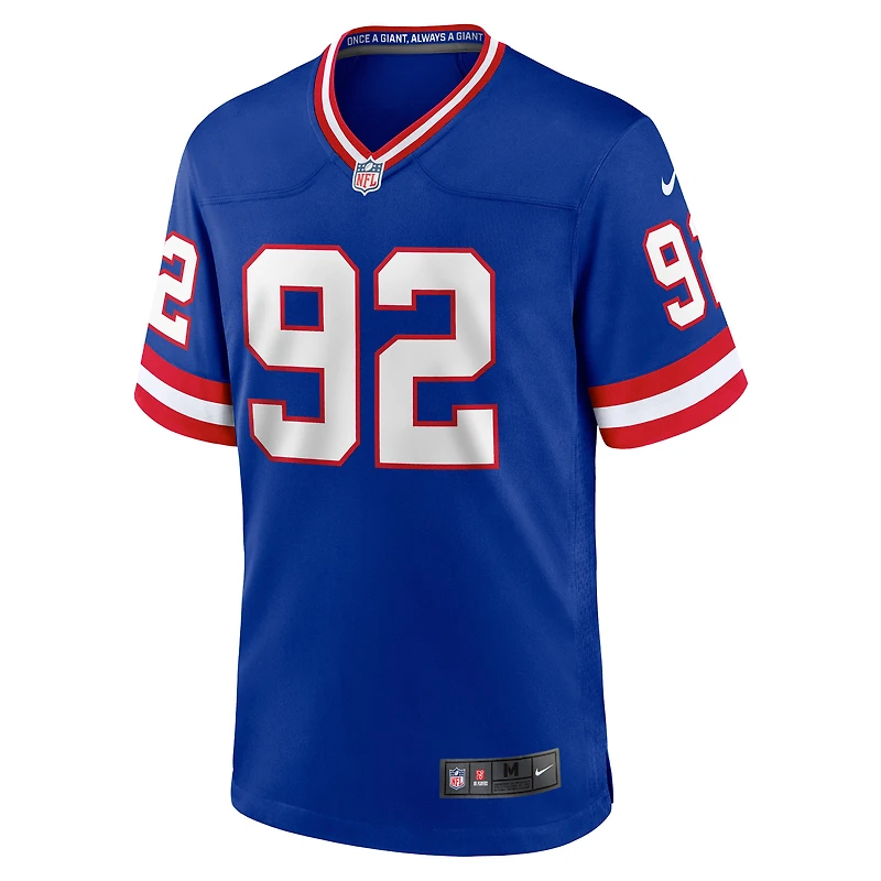 Maillot Nike Michael Strahan Royal pour homme, joueur retraité des New York Giants, match alternatif