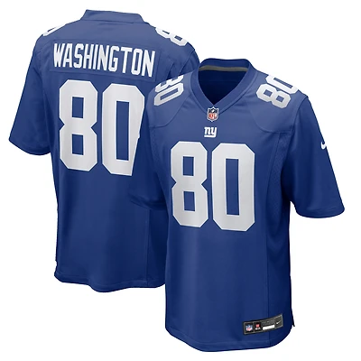 Men's Nike Montrell Washington  Royal New York Giants Team Game Jersey