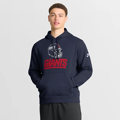 Men's Nike Navy New York Giants Best Season Rewind Club Pullover Hoodie