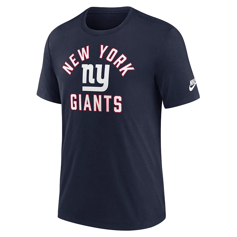 Men's Nike Navy New York Giants Favorable Timeline Tri-Blend T-Shirt
