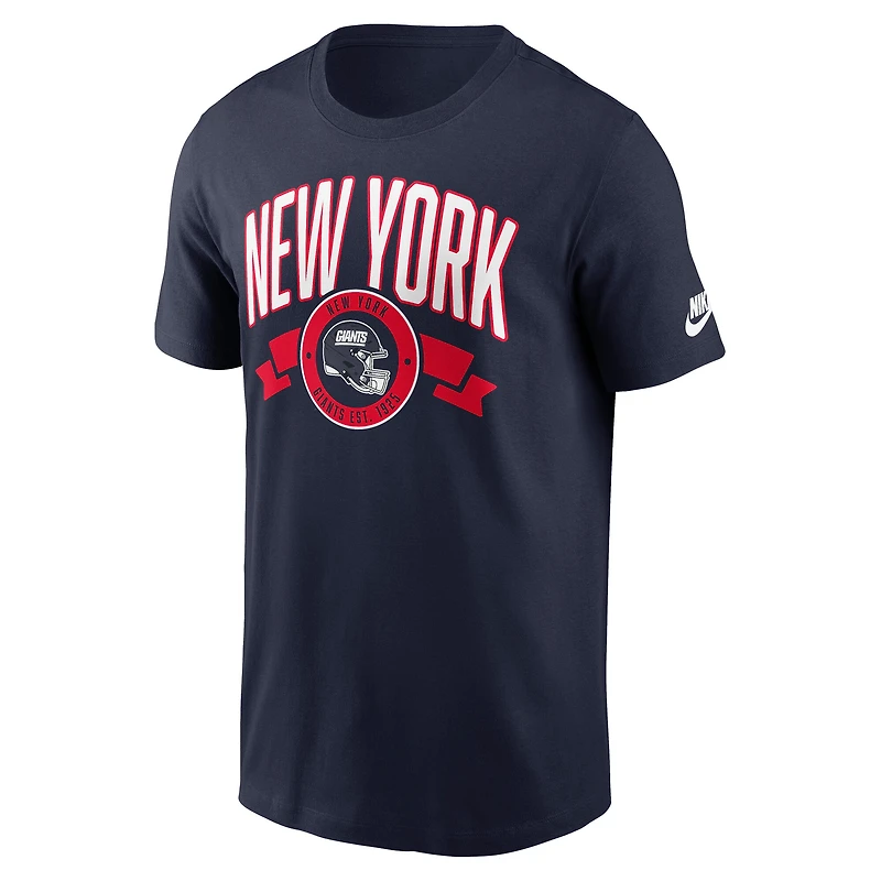 Men's Nike Navy New York Giants Rewind Front and Back Hit Essential T-Shirt
