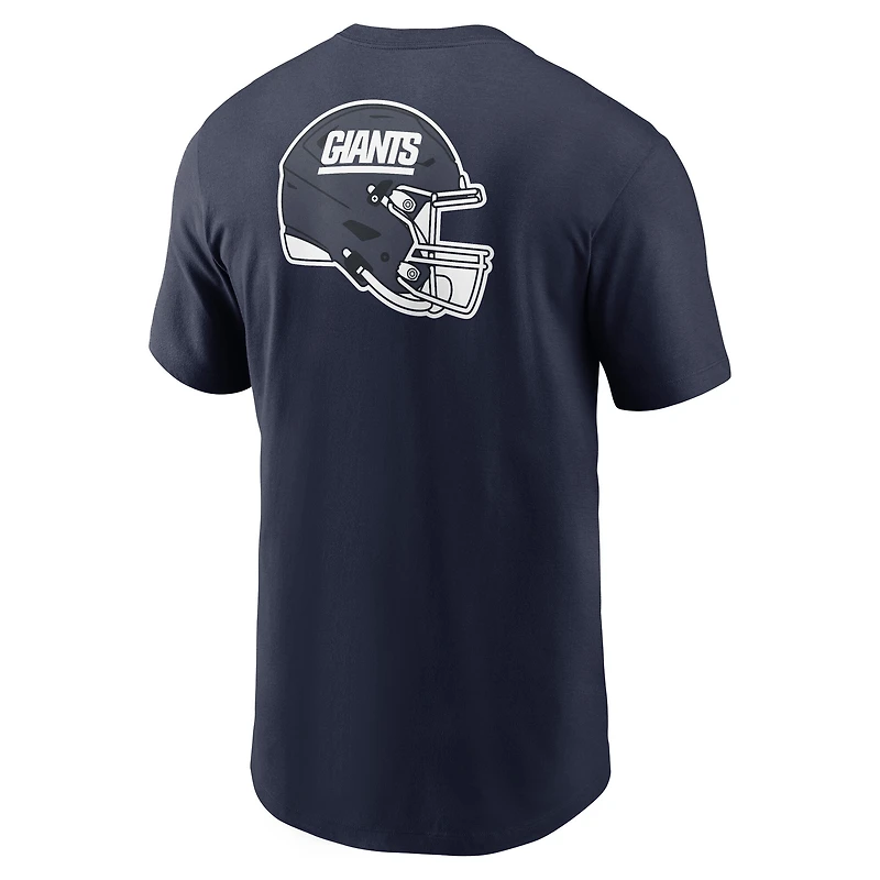 Men's Nike Navy New York Giants Rewind Front and Back Hit Essential T-Shirt