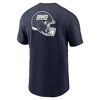 Men's Nike Navy New York Giants Rewind Front and Back Hit Essential T-Shirt