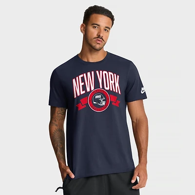Men's Nike Navy New York Giants Rewind Front and Back Hit Essential T-Shirt
