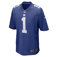 Men's Nike Number 1 Dad Royal New York Giants Game Jersey