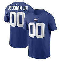 T-shirt Nike Odell Beckham Jr. bleu royal des Giants de New York avec nom et numéro pour homme