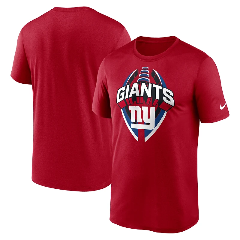 T-shirt Nike rouge New York Giants Legend Icon Performance pour homme