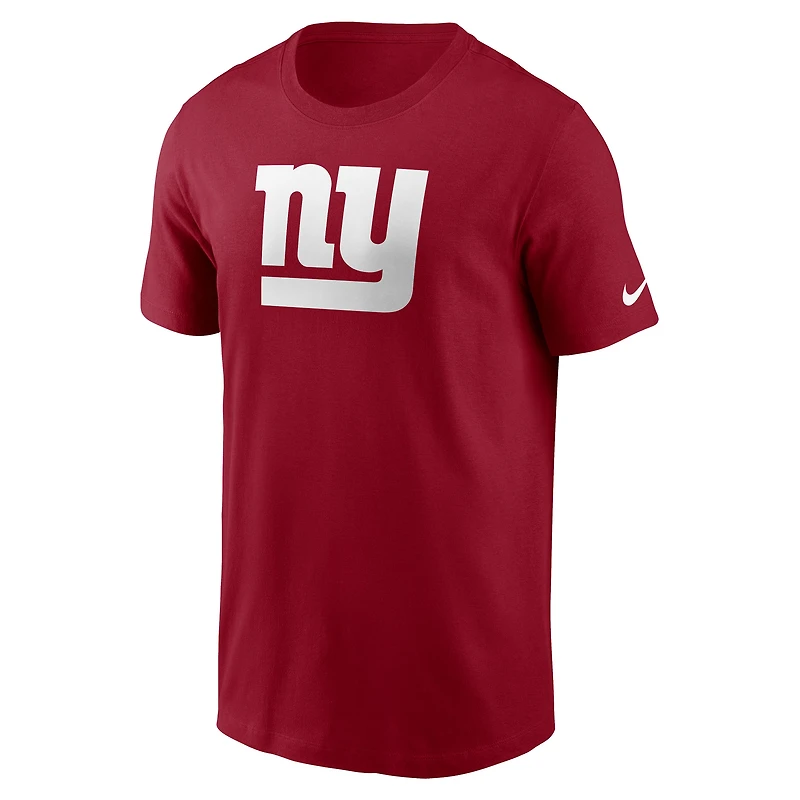 T-shirt Nike rouge avec logo principal des New York Giants pour homme