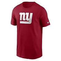 T-shirt Nike rouge avec logo principal des New York Giants pour homme