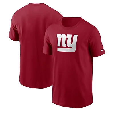 T-shirt Nike rouge avec logo principal des New York Giants pour homme
