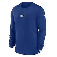 T-shirt à manches longues Nike Royal New York Giants 2023 Sideline Performance pour homme