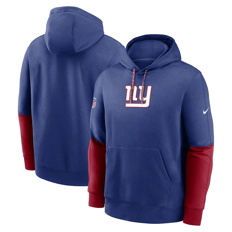 Men's Nike Royal New York Giants 2024 Sideline Club Pullover Hoodie