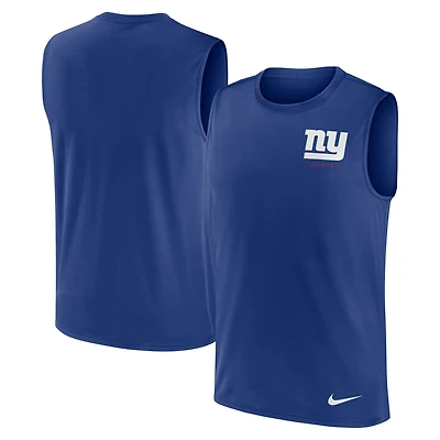 Men's Nike Royal New York Giants Large Logo Dri-FIT Muscle Tank Top
