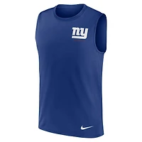 Men's Nike Royal New York Giants Large Logo Lightweight Dri-FIT Muscle Tank Top