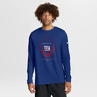 T-shirt à manches longues Nike Royal New York Giants Legend Icon Dri-FIT pour homme