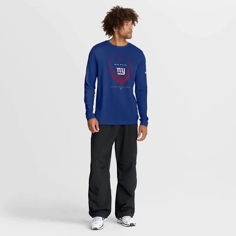 Men's Nike Royal New York Giants Legend Icon Dri-FIT Long Sleeve T-Shirt
