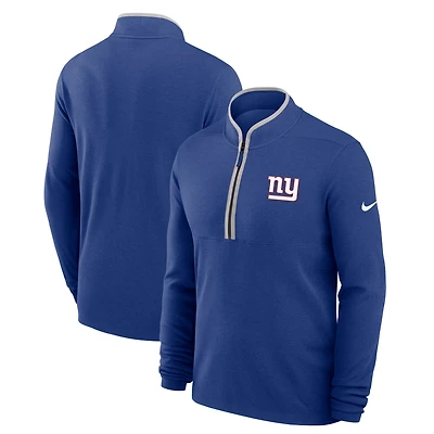 Pull Nike Royal New York Giants léger Victory Dri-FIT à demi-zip pour homme