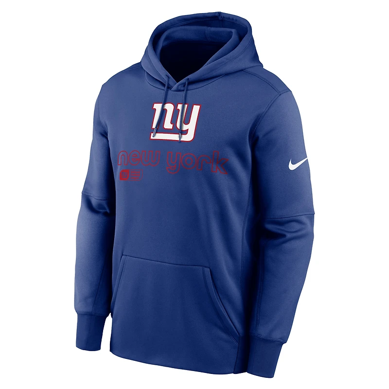 Sweat à capuche Nike Royal New York Giants Performance pour homme