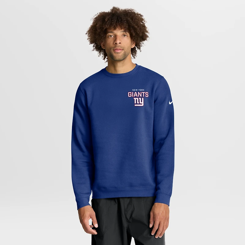 Sweat-shirt en molleton Nike Royal New York Giants Primetime Club pour homme