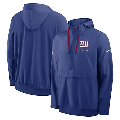 Veste anorak à demi-zip et capuche Nike Royal New York Giants pour homme