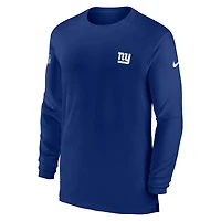 Men's Nike Royal New York Giants Sideline Coach Performance Long Sleeve T-Shirt