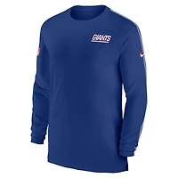 Men's Nike Royal New York Giants Sideline Coach UV Performance Long Sleeve T-Shirt