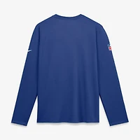 Men's Nike  Royal New York Giants Sideline Coaches UV Dri-FIT Long Sleeve Shirt