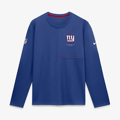 Men's Nike  Royal New York Giants Sideline Coaches UV Dri-FIT Long Sleeve Shirt