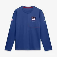Men's Nike  Royal New York Giants Sideline Coaches UV Dri-FIT Long Sleeve Shirt