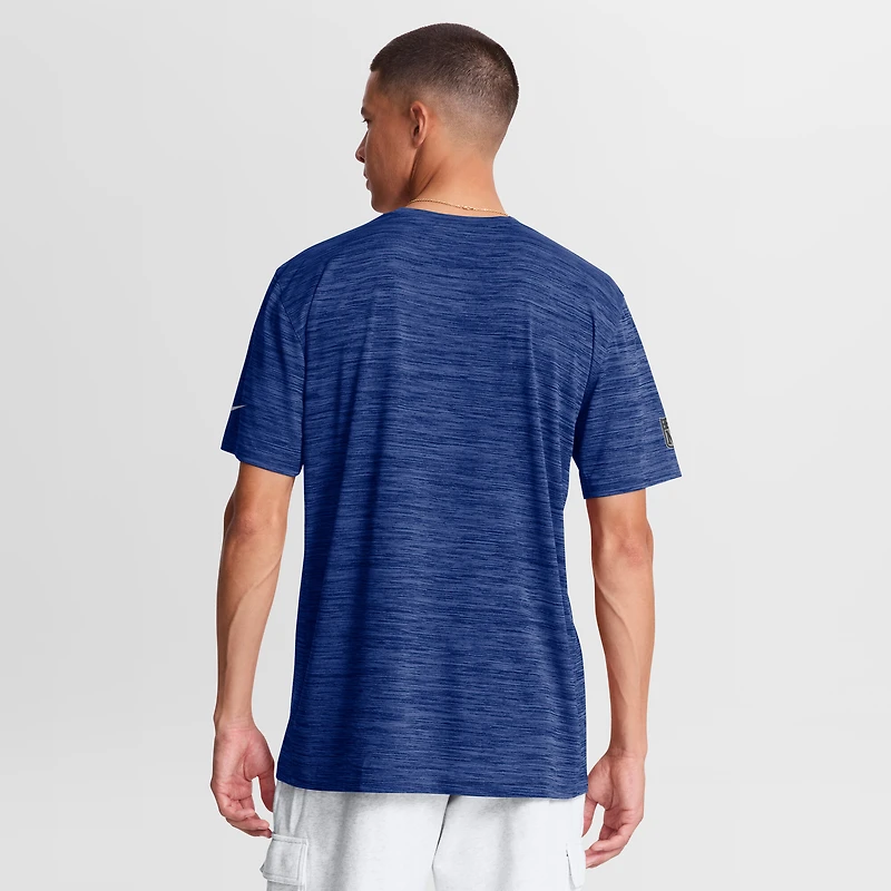 Men's Nike Royal New York Giants Sideline Double Covered Dri-FIT Velocity T-Shirt