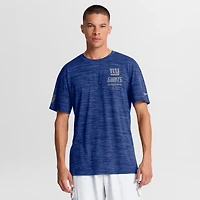 T-shirt Nike Royal New York Giants Sideline Double Covered Dri-FIT Velocity pour homme
