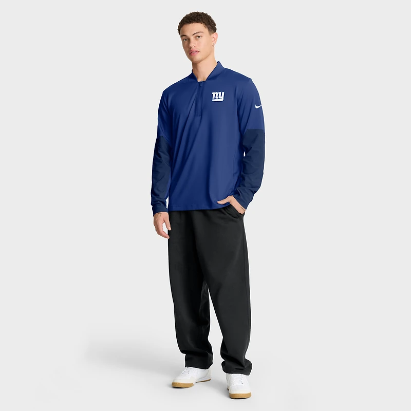 Men's Nike Royal New York Giants Sideline Dri-FIT Half-Zip Pullover