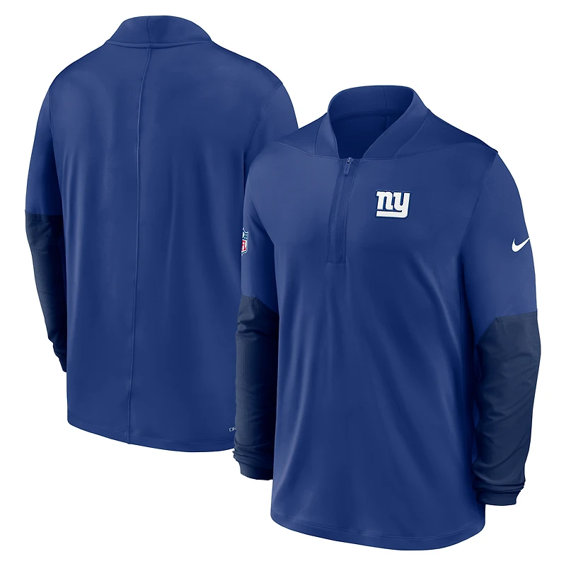 Men's Nike Royal New York Giants Sideline Dri-FIT Half-Zip Pullover