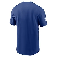 T-shirt Nike Dri-FIT bleu royal pour homme, New York Giants, en tenue de match