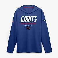 Men's Nike  Royal New York Giants Sideline Lightweight Long Sleeve Hooded Dri-FIT Top