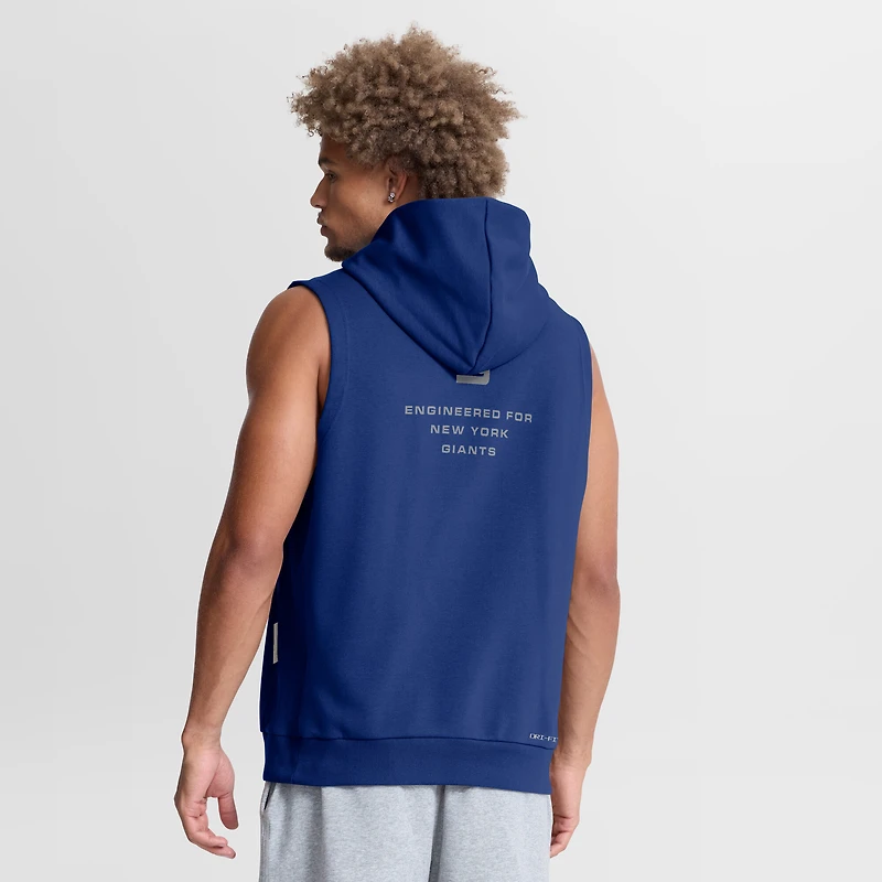 Men's Nike Royal New York Giants Sideline Standard Issue Dri-FIT Sleeveless Hoodie
