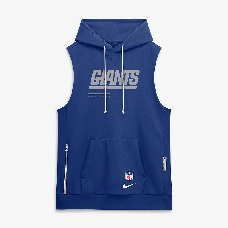 Men's Nike Royal New York Giants Sideline Standard Issue Dri-FIT Sleeveless Hoodie