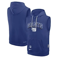 Sweat à capuche sans manches Nike Royal New York Giants Sideline Standard Issue Dri-FIT pour homme