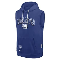 Sweat à capuche sans manches Nike Royal New York Giants Sideline Standard Issue Dri-FIT pour homme