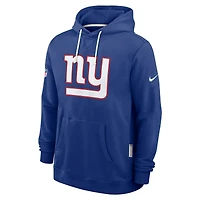 Sweat à capuche Nike Royal New York Giants Sideline Standard Issue Initial Home Dri-FIT pour homme