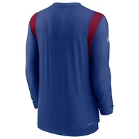 T-shirt à manches longues Nike Royal New York Giants Sideline Tonal Logo Performance Player pour homme