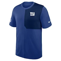 T-shirt d'entraîneur Nike Royal New York Giants Sideline UV Dri-Fit pour homme