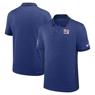 Men's Nike Royal New York Giants Sideline Victory Stripe Dri-FIT Polo