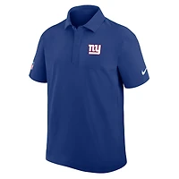 Polo tissé Nike Royal New York Giants Sideline Dri-FIT pour homme