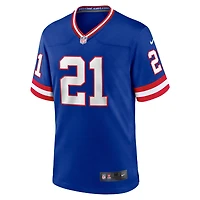Maillot de match alternatif Nike Tiki Barber Royal pour homme, joueur retraité des New York Giants
