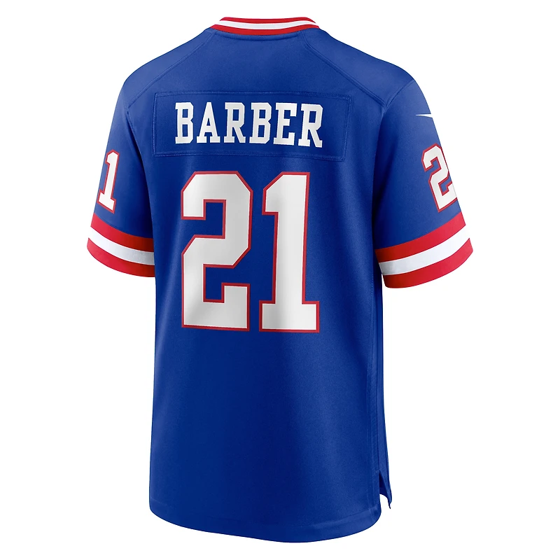 Maillot de match alternatif Nike Tiki Barber Royal pour homme, joueur retraité des New York Giants