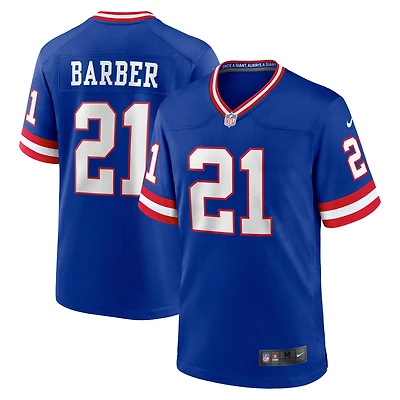 Maillot de match alternatif Nike Tiki Barber Royal pour homme, joueur retraité des New York Giants