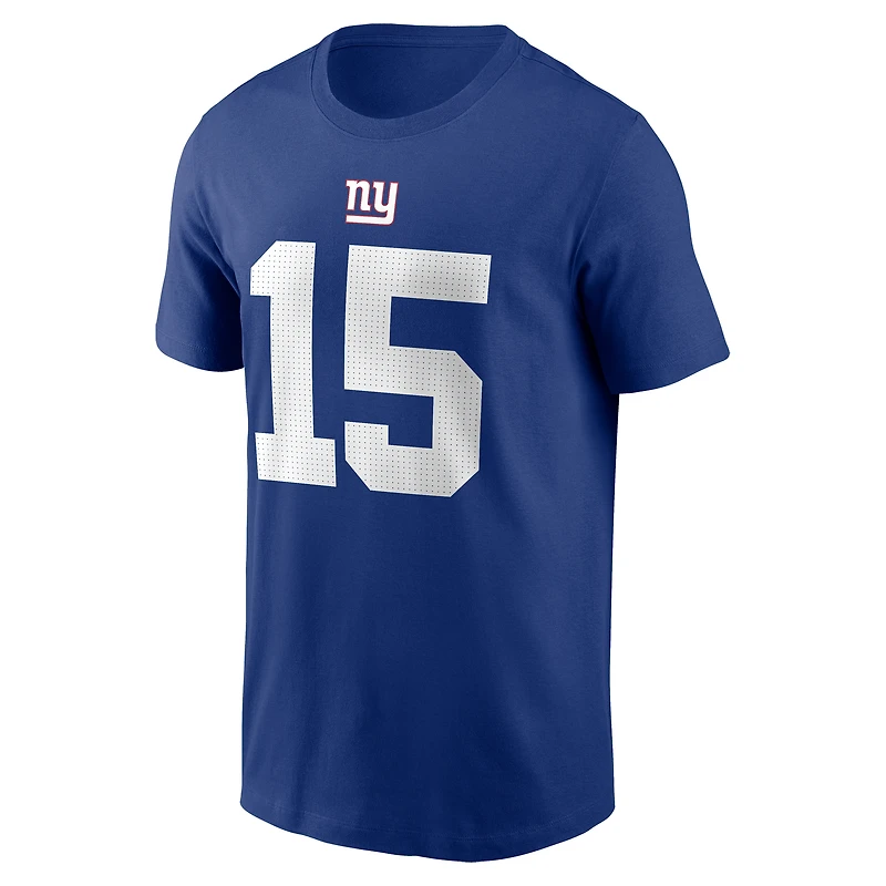 T-shirt Nike Tommy DeVito Royal New York Giants avec nom et numéro pour homme