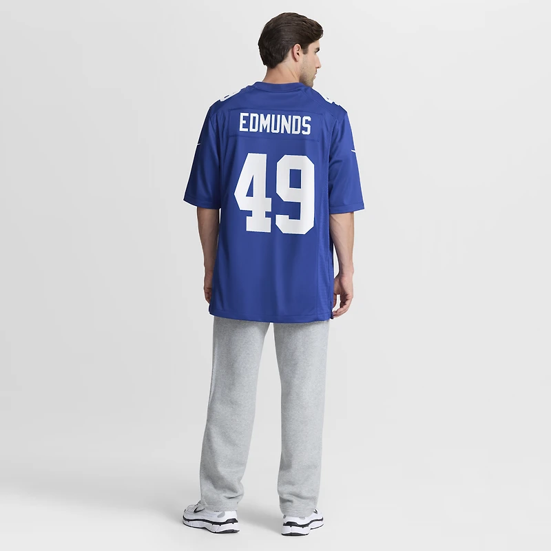 Men's Nike Tremaine Edmunds Royal New York Giants Team Game Jersey