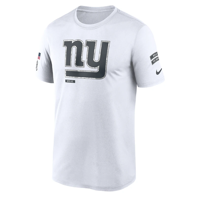 Men's Nike White New York Giants 2024 Salute To Service Legend Performance T-Shirt